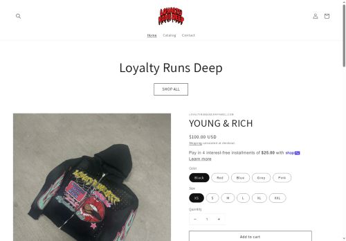 loyaltyrunsdeepapparel.com capture - 2025-05-31 06:47:13