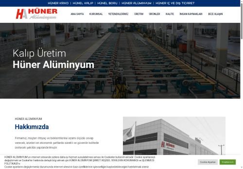 huneraluminyum.com capture - 2025-05-31 12:14:22