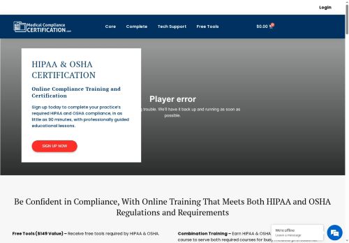 medicalcompliancecertification.com capture - 2025-05-31 14:59:36