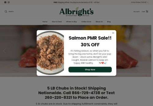 Albright's Raw Dog Food capture - 2025-05-31 15:32:08