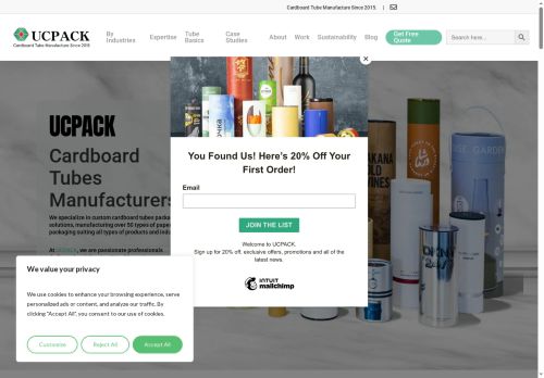 customcardboardtube.com capture - 2025-06-01 21:18:17