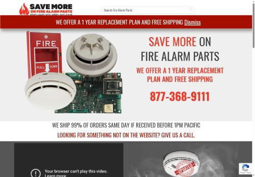 savemoreonfirealarmparts.com capture - 2025-06-02 17:22:45