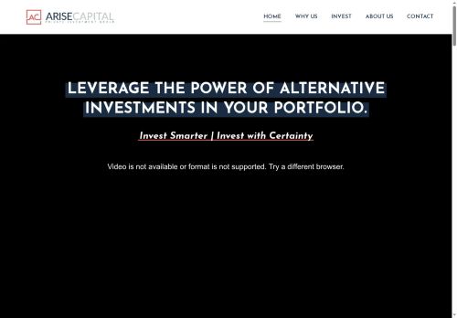 arisecapital.net capture - 2025-06-02 19:20:06