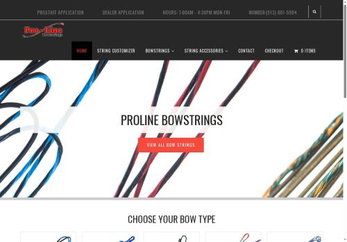 prolinebowstrings.com capture - 2025-06-03 09:36:01