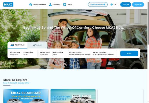 mkazcarrental.com capture - 2025-06-03 12:42:24