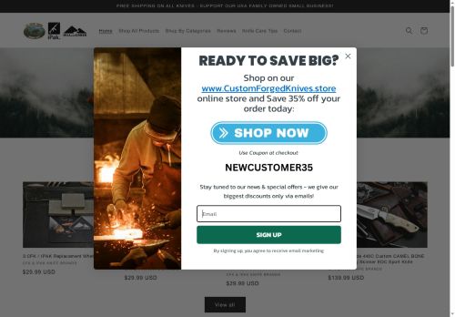 customforgedknives.store capture - 2025-06-03 18:40:59