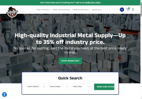 industrialmetalservice.com capture - 2025-06-04 08:55:42