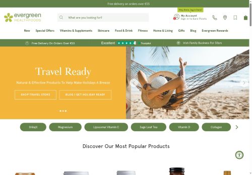 evergreenhealthfoods.co.uk capture - 2025-06-04 15:28:23