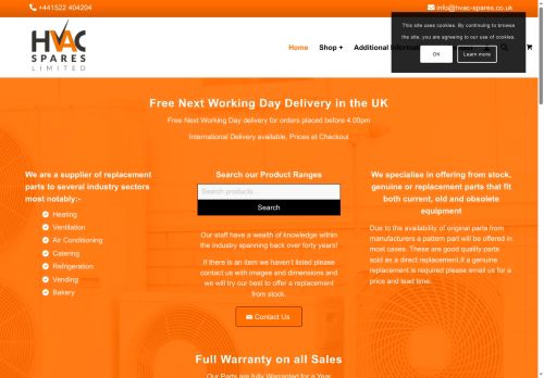 hvac-spares.co.uk capture - 2025-06-06 06:43:44