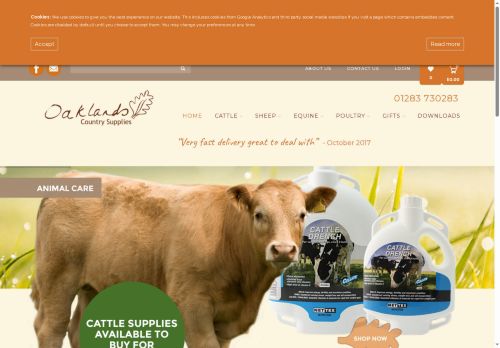 oaklandscountrysupplies.co.uk capture - 2025-06-06 08:06:27