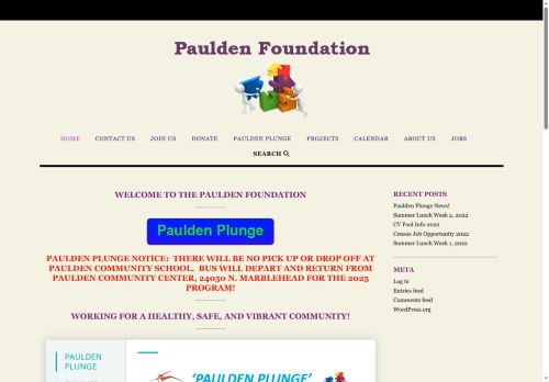 pauldenfoundation.org capture - 2025-06-06 18:30:47