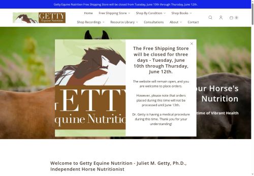 gettyequinenutrition.biz capture - 2025-06-06 20:11:53