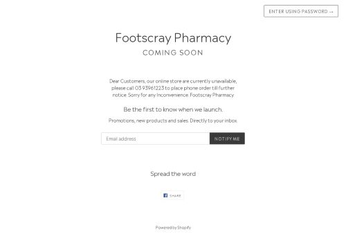 footscraypharmacy.com capture - 2025-06-07 09:38:30