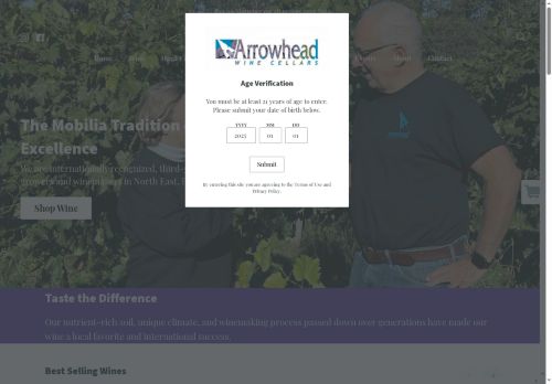 arrowheadwine.com capture - 2025-06-08 03:09:45