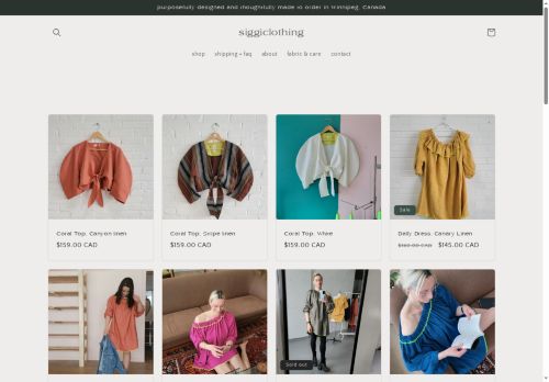 siggiclothier.com capture - 2025-06-08 07:46:41