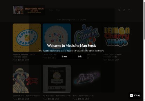 medicinemanseeds.com capture - 2025-06-08 11:50:31