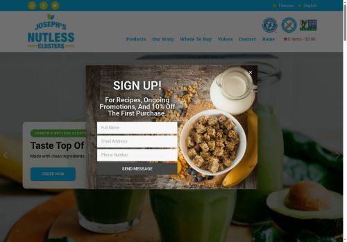 nutlessclusters.com capture - 2025-06-08 12:36:39