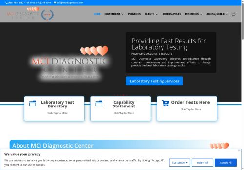 mcidiagnostics.com capture - 2025-06-08 19:36:12