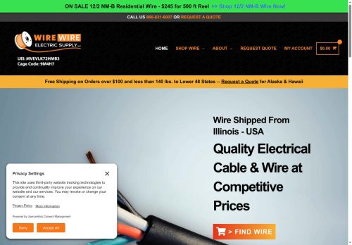 wirewireelectricsupply.com capture - 2025-06-09 21:51:12