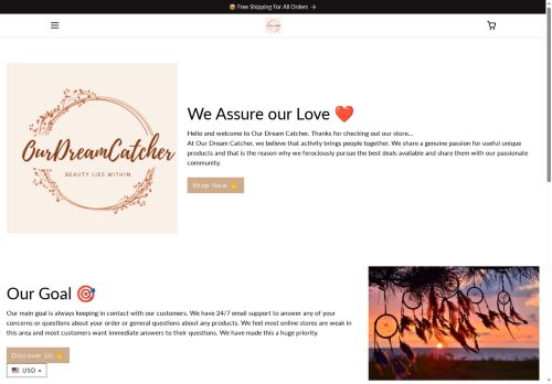 ourdreamcatcher.com capture - 2025-06-10 14:46:42