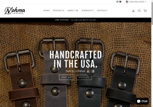 nohmaleather.com capture - 2025-06-10 19:04:37