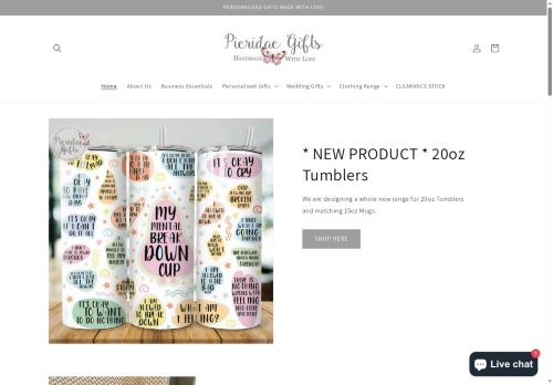pieridaegifts.co.uk capture - 2025-06-11 07:11:22