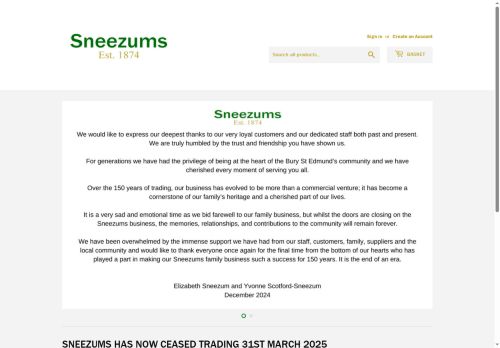 sneezums.co.uk capture - 2025-06-11 22:15:58
