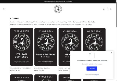 scorpionbaycoffee.com capture - 2025-06-12 02:13:25