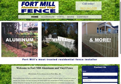 fortmillaluminumandvinylfence.com capture - 2025-06-12 20:47:29
