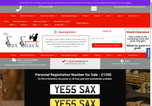 thesaxshack.co.uk capture - 2025-06-13 10:16:49
