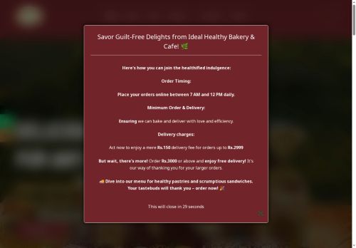 idealhealthybakery.com capture - 2025-06-14 14:56:11