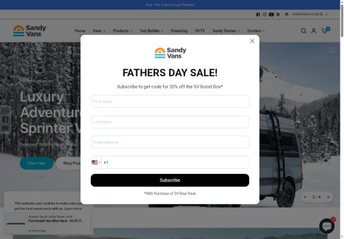 sandyvans.com capture - 2025-06-16 11:19:47
