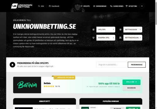 unknownbetting.se capture - 2025-06-16 20:18:17