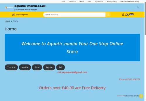 aquatic-mania.co.uk capture - 2025-06-17 07:10:48