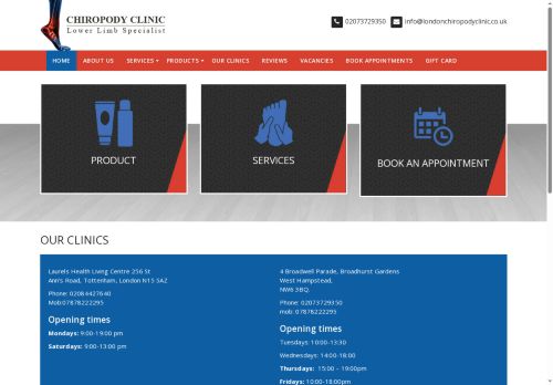 londonchiropodyclinic.co.uk capture - 2025-06-18 13:23:57