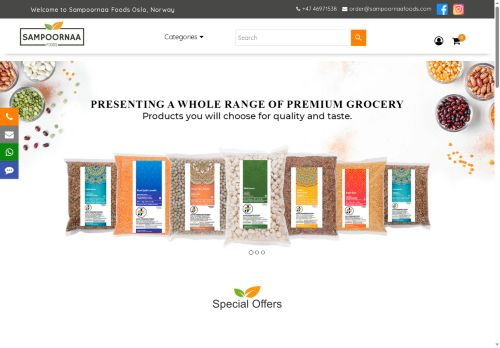 sampoornaafoods.com capture - 2025-06-18 17:58:59