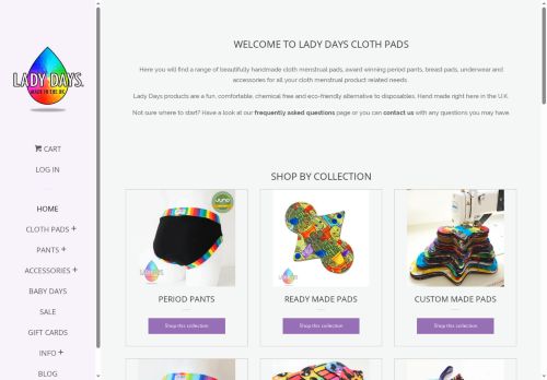 ladydaysclothpads.co.uk capture - 2025-06-18 18:31:52
