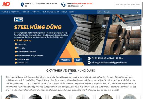 hungdungsteel.com capture - 2025-06-22 08:29:41