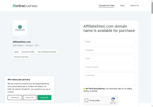 affiliatesites.com capture - 2025-06-22 10:37:27