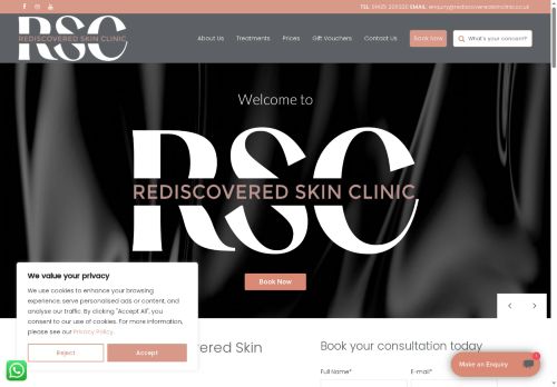 rediscoveredskinclinic.co.uk capture - 2025-06-26 04:43:44