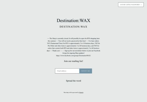 destinationwax.com capture - 2025-06-26 10:59:24