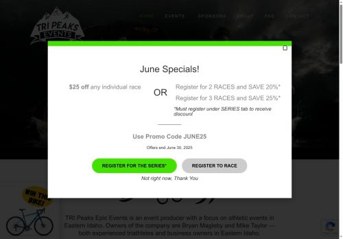 tripeaksevents.com capture - 2025-06-26 14:50:52