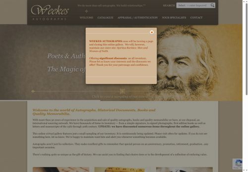 weekesautographs.com capture - 2025-06-30 16:48:07