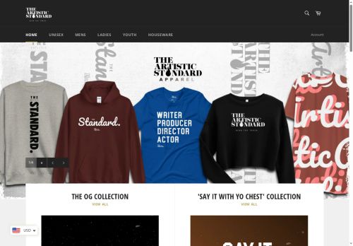 theartisticstandardapparel.com capture - 2025-06-30 19:14:56