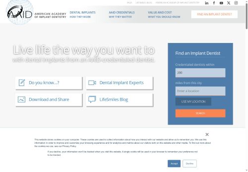 American Academy of Implant Dentistry capture - 2025-07-01 01:46:19