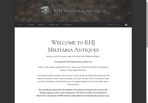 rhjmilitaria-antiques.com capture - 2025-07-01 09:50:23