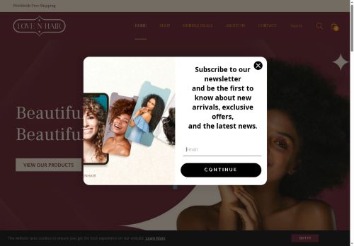 shoplovenhair.com capture - 2025-07-02 07:16:42