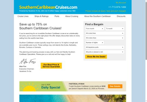 Southern Caribbean cruises capture - 2025-07-03 01:19:02