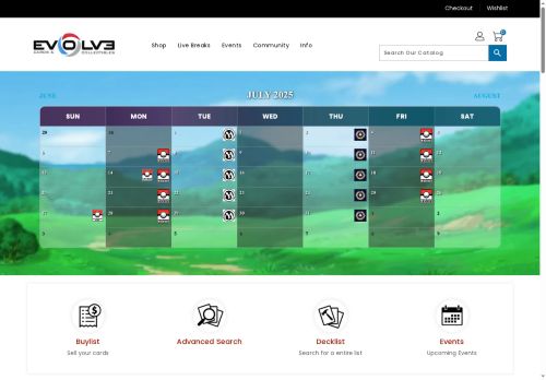 evolvecardsandcollectibles.com capture - 2025-07-06 05:16:53