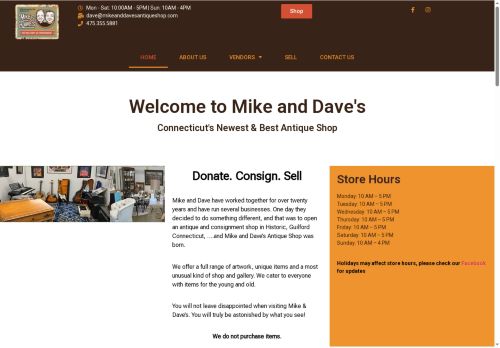 mikeanddavesantiqueshop.com capture - 2025-07-06 10:55:22